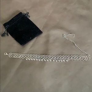 Silver bracelet or ankle bracelet